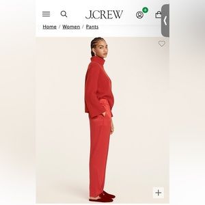 J.Crew 100% Red Silk Pants